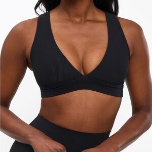 Buffbunny ribbed deep v sports bra